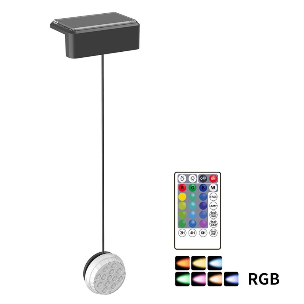 Brightness Levels Solar Pool LED Light RGB Color Timer Solar Powered Light Fountain