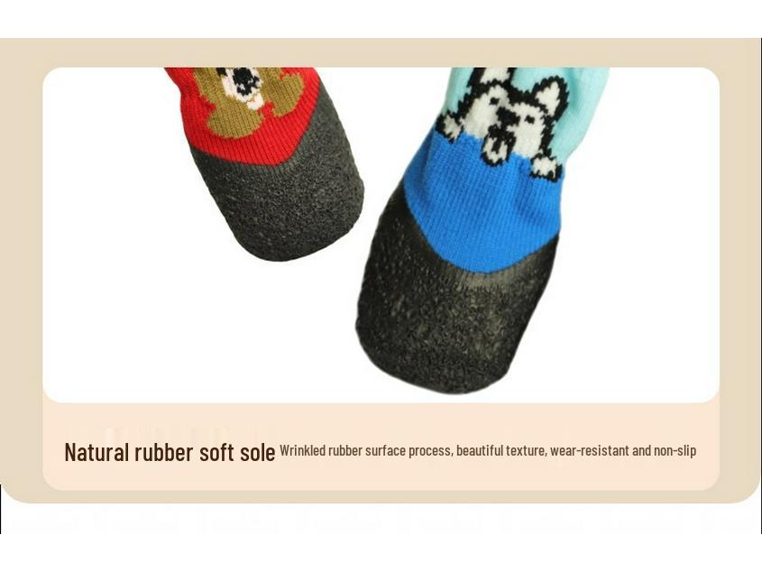 Waterproof Non-slip Dog Booties: Cute, Soft, Wear-resistant Socks for Corgis, Shiba Inus, Bichons, and Teddy Breeds.