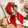 70cm Silk Square Scarf Women Luxury Floral Print Kerchief Soft Satin Hairband Hand Bag Ribbon Foulard Hijab Neckerchief Headband
