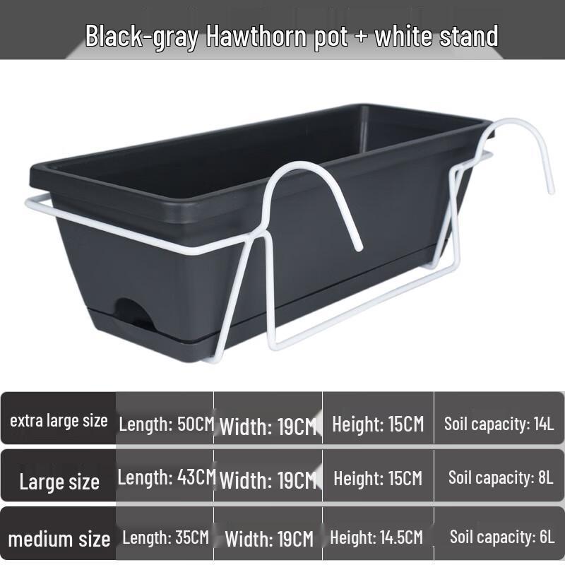 KEYSHEEL Rectangular Hanging Planter & Stand