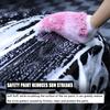 Car Cleaning Glove Soft Microfiber Thicken Plush Car Cleaning Tools Auto Detail Cleaning Mitt Double-faced Glove Car Accessories