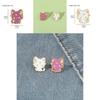 Cartoon Adorable Moon Kitty Pin Cute Alloy Brooch For Bags And Accessories