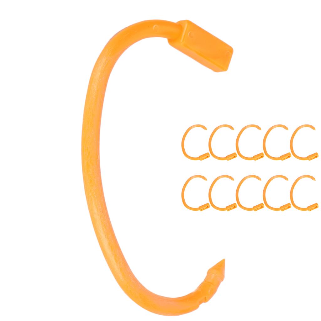 10 STÜCKE Verstellbarer Ungiftiger Kunststoff Kuh Nasenring Flexibles Clip-Set Geflügelzubehör(Kuh Nasenring )