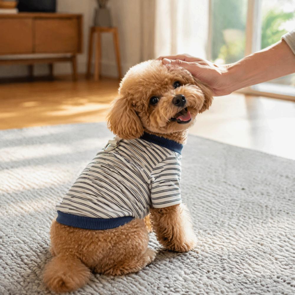 Stylish and Cool Dog Striped Shirt Crew-Neck Dog T Shirts Cat Outfit Dog Two Legged Clothes  Autumn