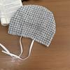 New In Early Autumn~ Lazy Style Plaid Strap Headgear Women's Retro Thin Breathable Trendy Cool Pullover Hat