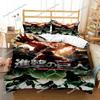 Attack On Titan Luxury Bedding Set Japan Anime Cartoon Duvet Cover Set Comforter Bedspread Twin Single Size Printed Home Textile