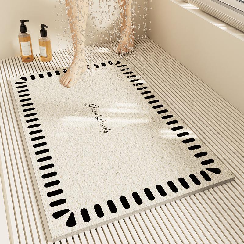 Washable Anti-Slip Bathroom Mat - Dirt-Resistant, Easy-Clean, Hollow Design Foot Pad