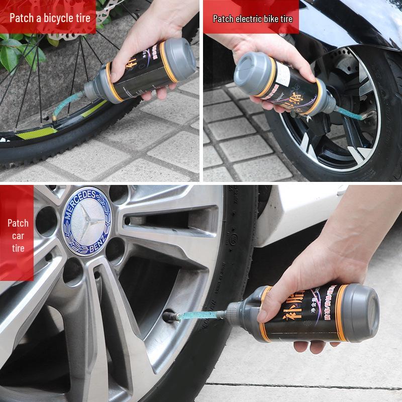Lichid de reparat anvelope autoetanșant pentru mașini, motociclete și biciclete