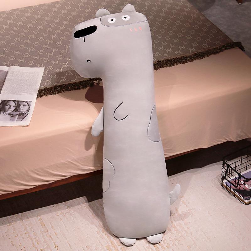 Creative Long Dog Plush Pillow Soft Stuffed Toys Cartoon Animal Puppy Doll Nap Sleep Hug Pillow Cushion Birthday Gift for Kids