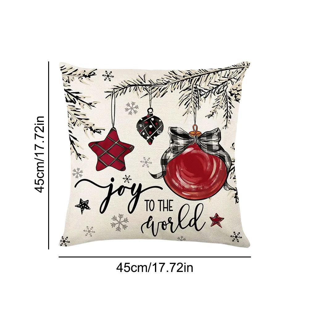 Christmas Linen Cushion Covers Enhance Your Home with Festive and Durable Design for Cozy Winter Decor