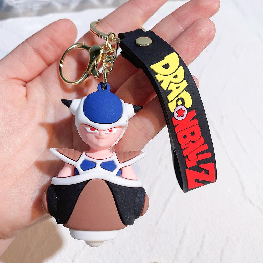Dragon Ball Z Keychain Anime Super Saiyan Goku Figure Cute Keyring Bag Pendent Car Ornament Key Accessories Kids Toy Xmas Gifts