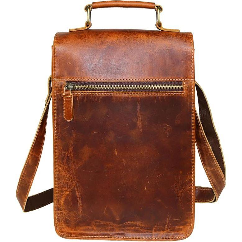 New Genuine Leather Messenger Bag Vintage Laptop Crossbody Bag Satchel Man Purse Shoulder Bag for Man Woman Office Bag
