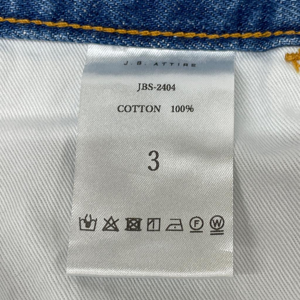 J.B.ATTIRE JBS-2404 FADED Indigo Chambry Denim Bottoms 3 Indigo blueUsed