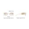 Chanel Solid Color Design Irregular Shape Sunglasses Women Sunglasses White CH5536Q