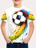 T-shirt pour Enfants Mode Impression 3D Été Manches Courtes Personnalisé Hip-Hop Confortable Col Rond Haut de Sport