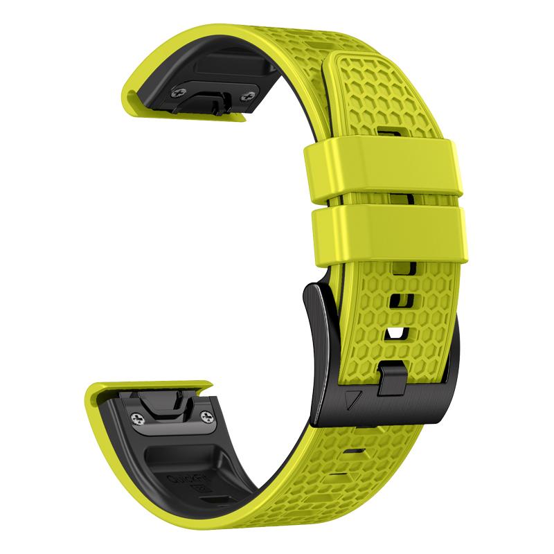 

Dot Texture Watch Band for Garmin Fenix 7/Forerunner 965/955/945/935 ,Soft Silicone Dual-color Wrist Strap Red+Black