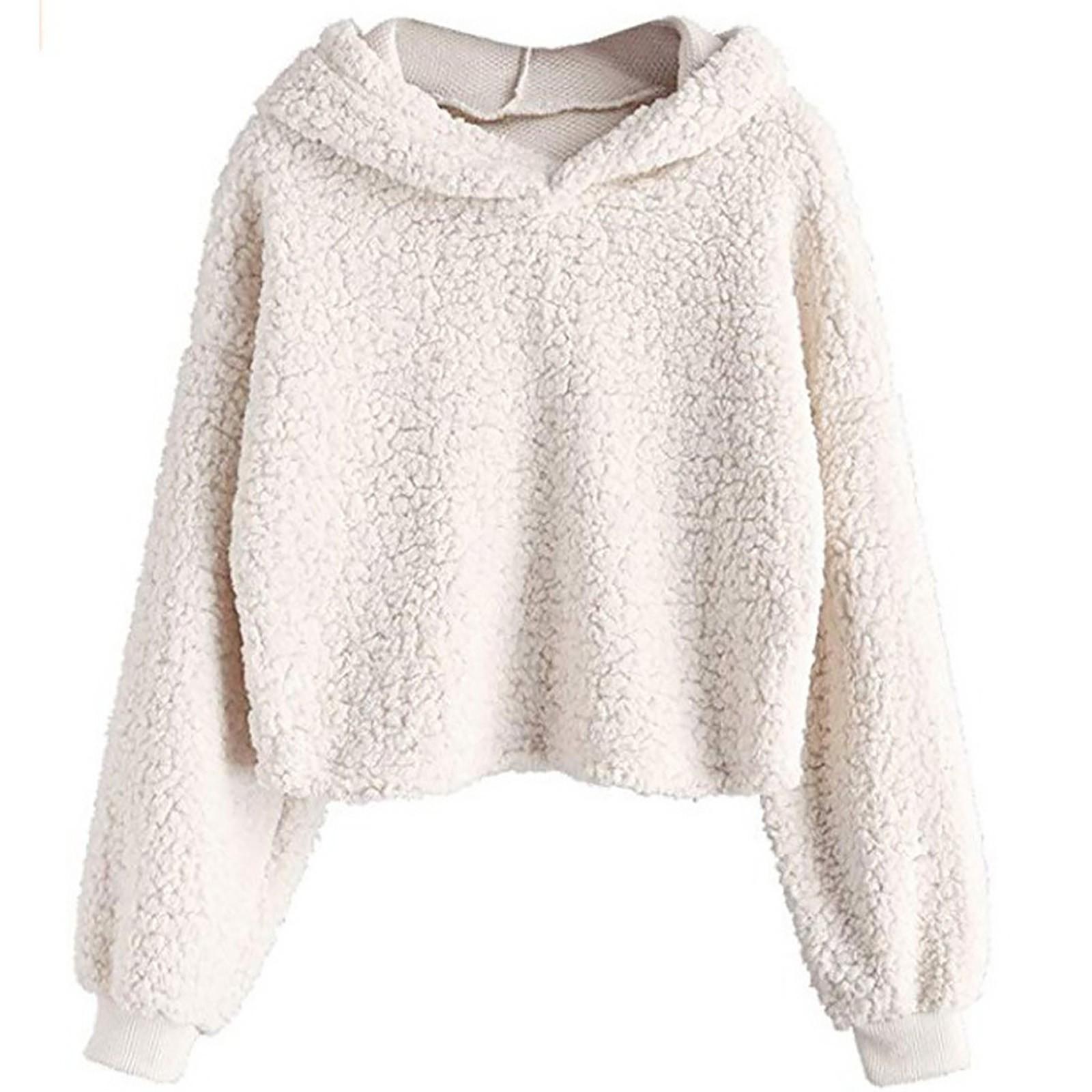 

Женский повседневный пуловер с круглым вырезом контрастного цвета и длинными рукавами, толстовка M белый