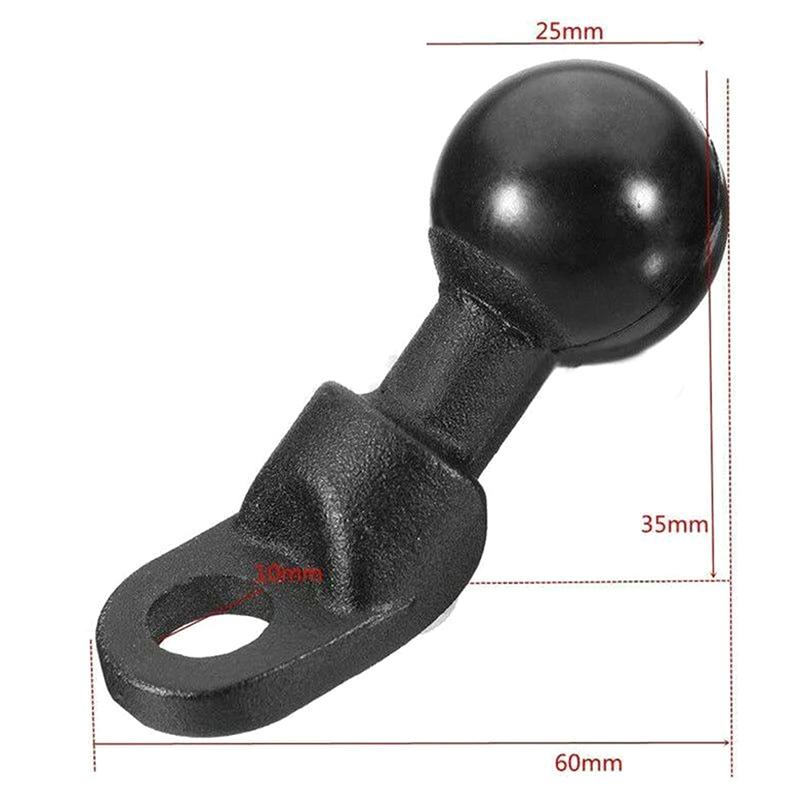 Bază înclinată pentru motocicletă cu orificiu de 10 mm, adaptor cu cap sferic de 1 inchi, funcționează pentru monturi Ram