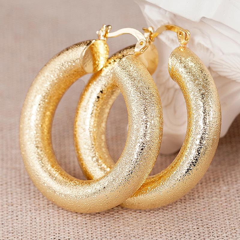 1 Pair, Fashionable, Fashionable, Niche Grainy Earrings
