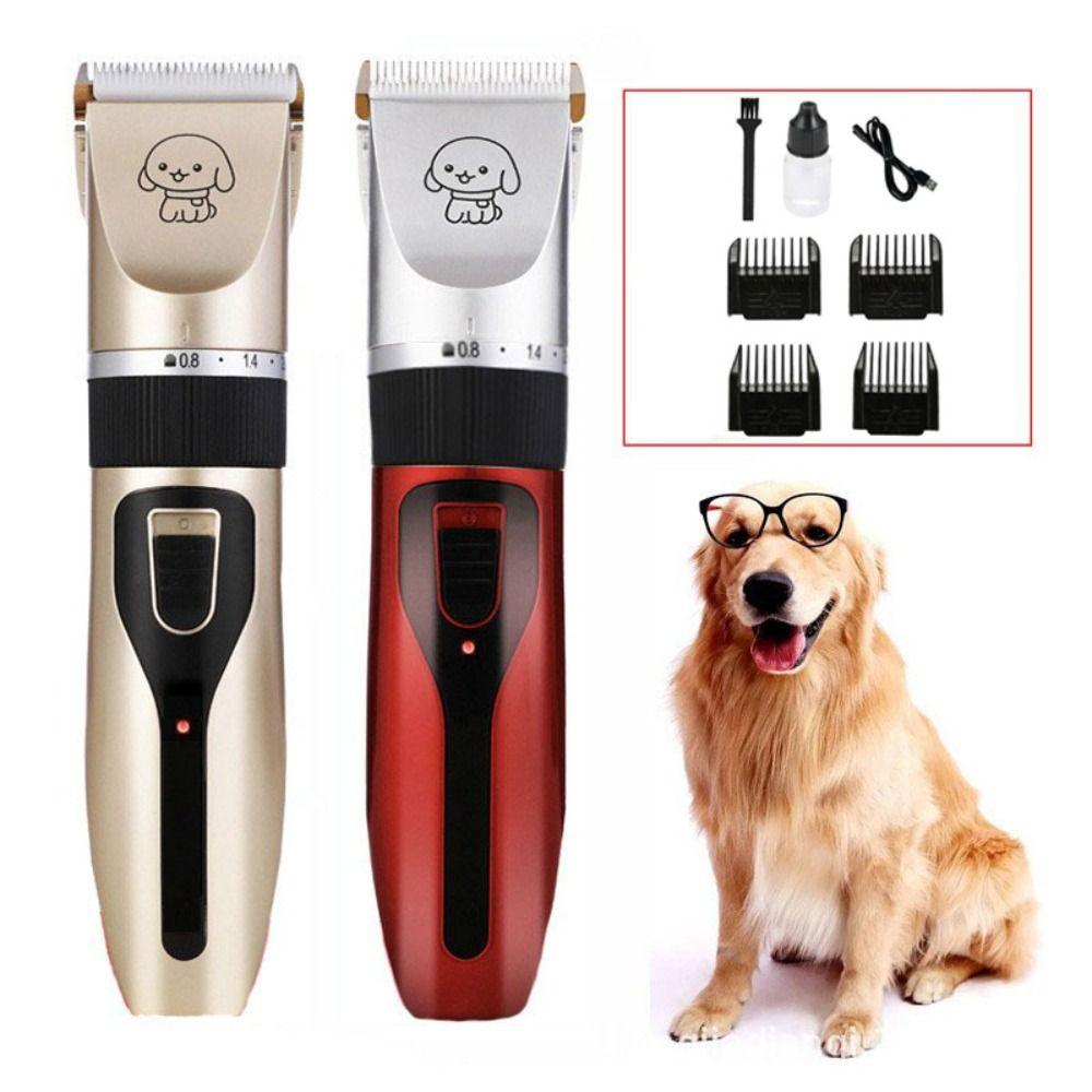 Professional USB Rechargeable Dog Hair Clippers Silent 4-in-1 Electric Pet Grooming Tool Pets Shaver Dog Grooming