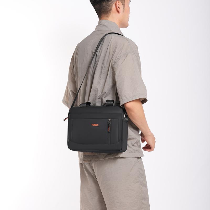 Multi-functional Outgoing Shoulder Bag Men's Commuter Portable Flat-panel Briefcase Business Crossbody Bag