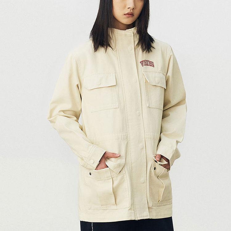 Vans Skull Print Multi-Pocket Work Jacket Men Jacket Off-White VN0A4UTTZ6K