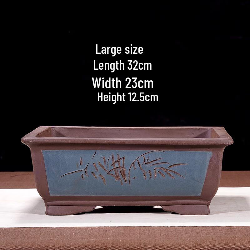 

Прямоугольный бонсай-горшок из фиолетовой глины