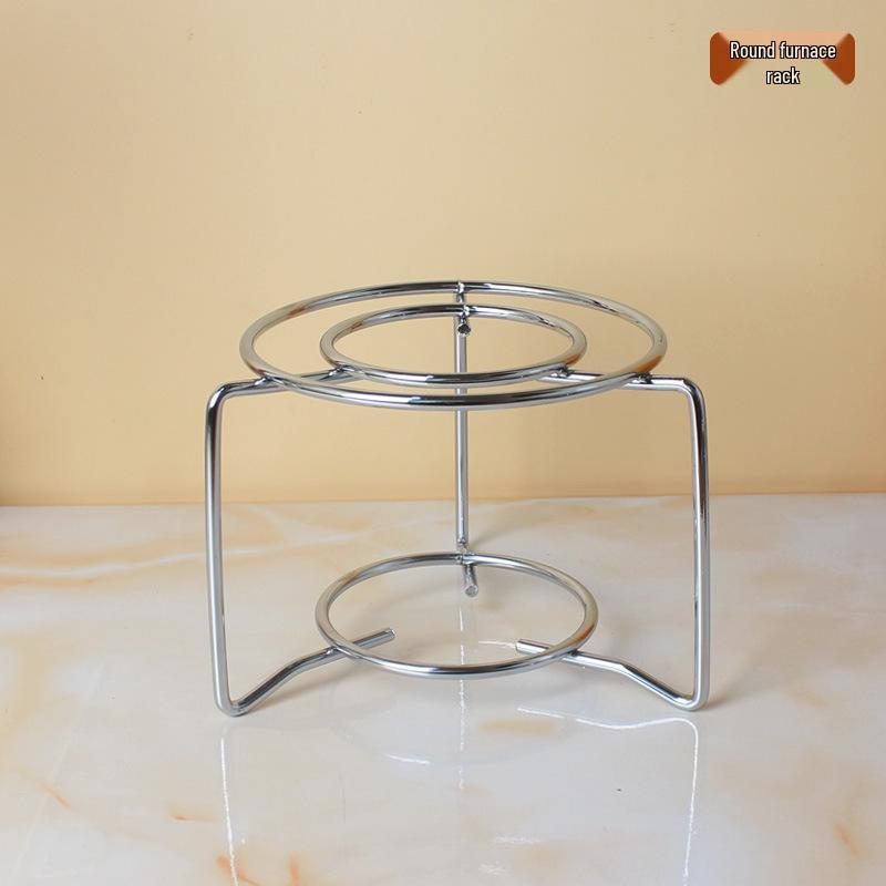 Round Metal Stove Rack for Moka Pot and Teapot With Alcohol or Gas Lamp Compatibility