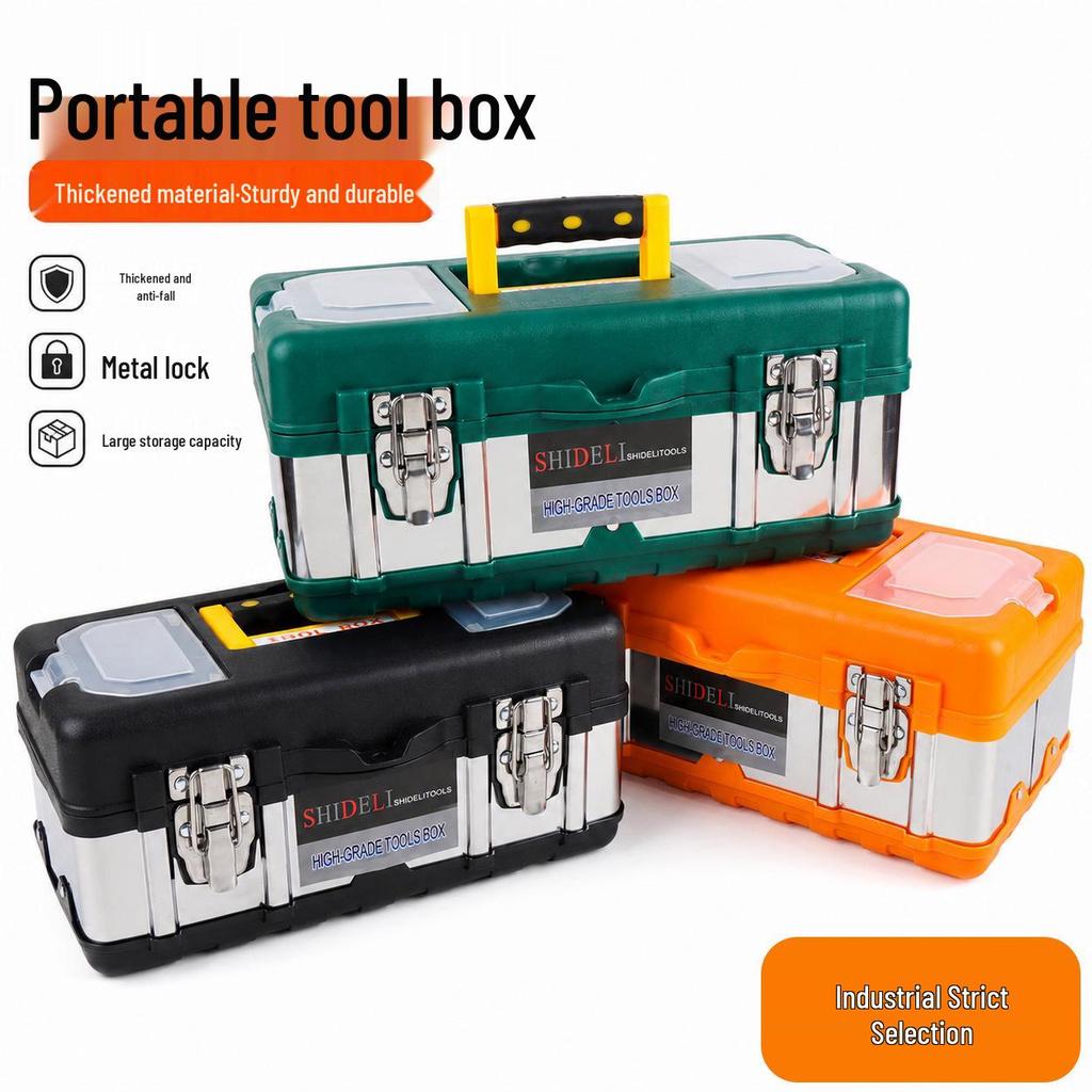 Stainless Steel Multi-Functional Tool Box for Household & Electrician Use