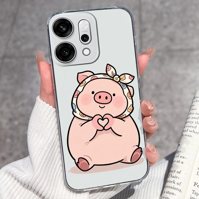 

Прозорий протиударний чохол для телефону Oppo Reno14 13 12 11 10 9 Pro 14F 13F 12F 4G 5G з кумедними візерунками чорного кота, м який силіконовий протиковзкий чохол для Oppo OPPO Reno9 Pro+ 5G