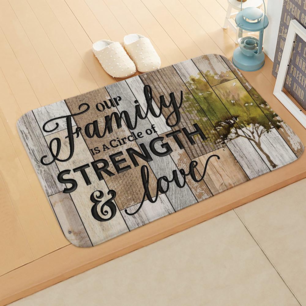 Letter Print Doormats Rectangle Non-Slip Flannel Door Mat Bedroom Kitchen Entrance Floor Mat Doormats 2021 Door Mat Balcony Mats