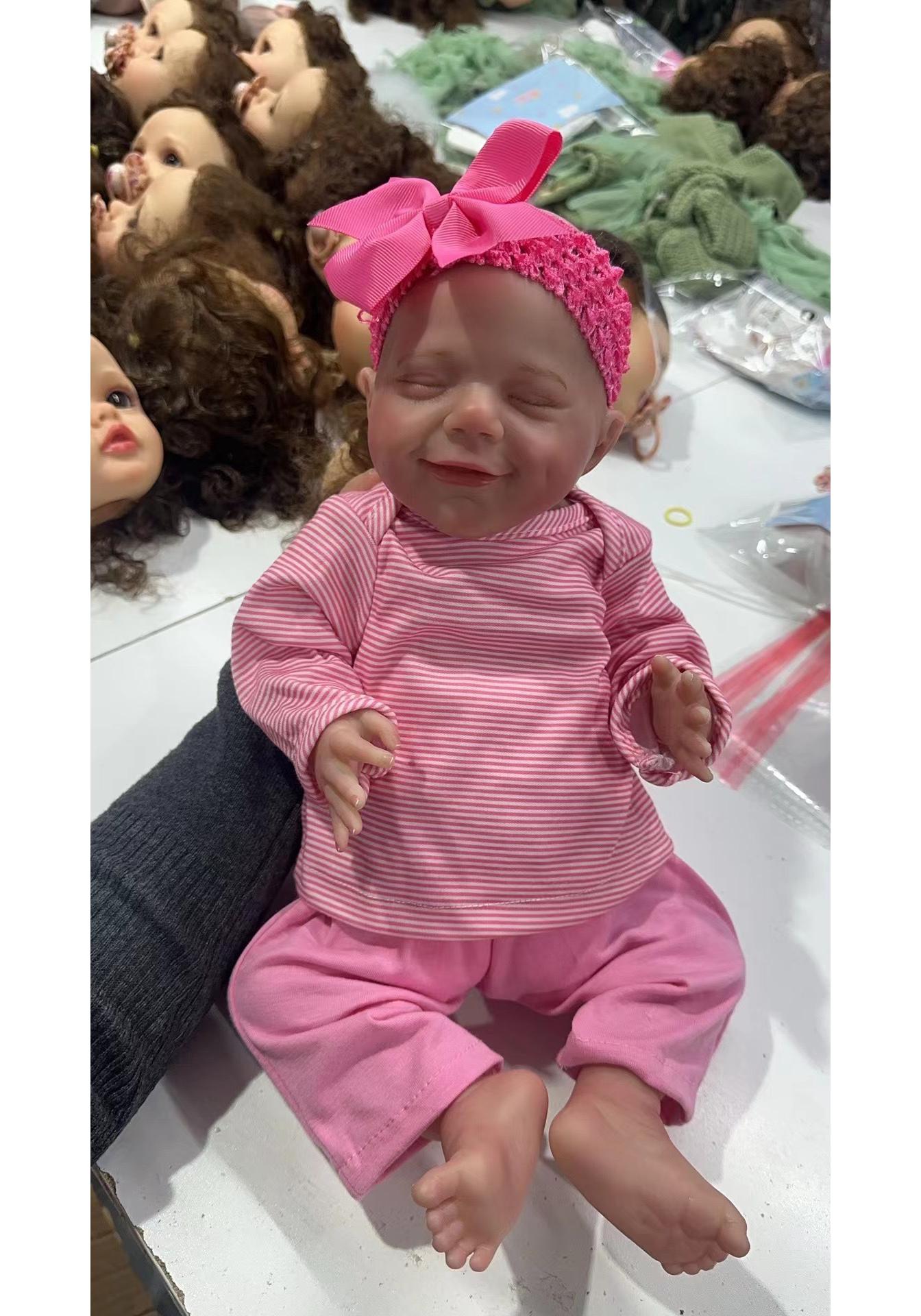 49cm Realistic Baby Doll - Little April Silicone Body