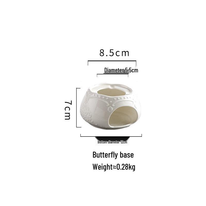 Insulated Tea Warmer Candle Base for Household, Restaurant, Hotel - Glass/Ceramic Tea Stove Accessory