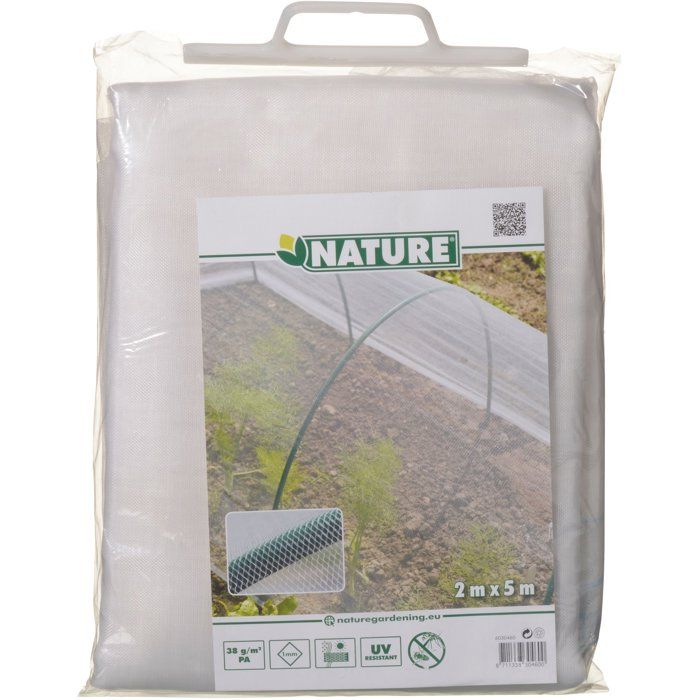 Voile anti-insecte - NATURE - 2 x 5 m - 1,8 x 1,8 mm - 38g/m² - Blanc