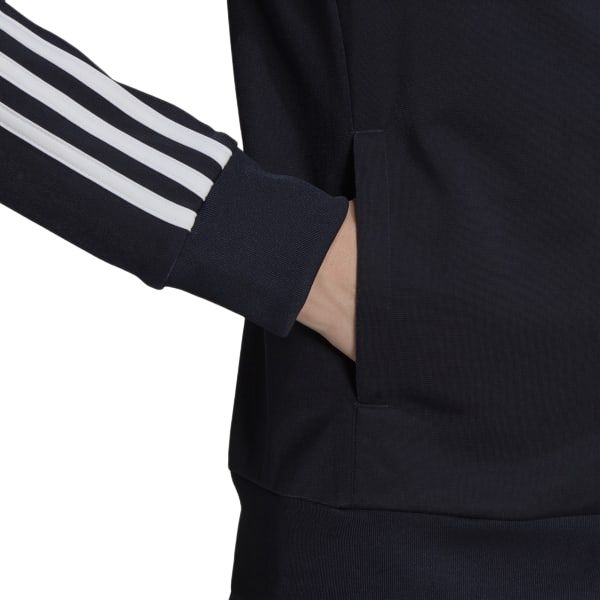 Adidas Essentials Striped Logo Print Solid Legend Ink Jacket Women Jacket H48444