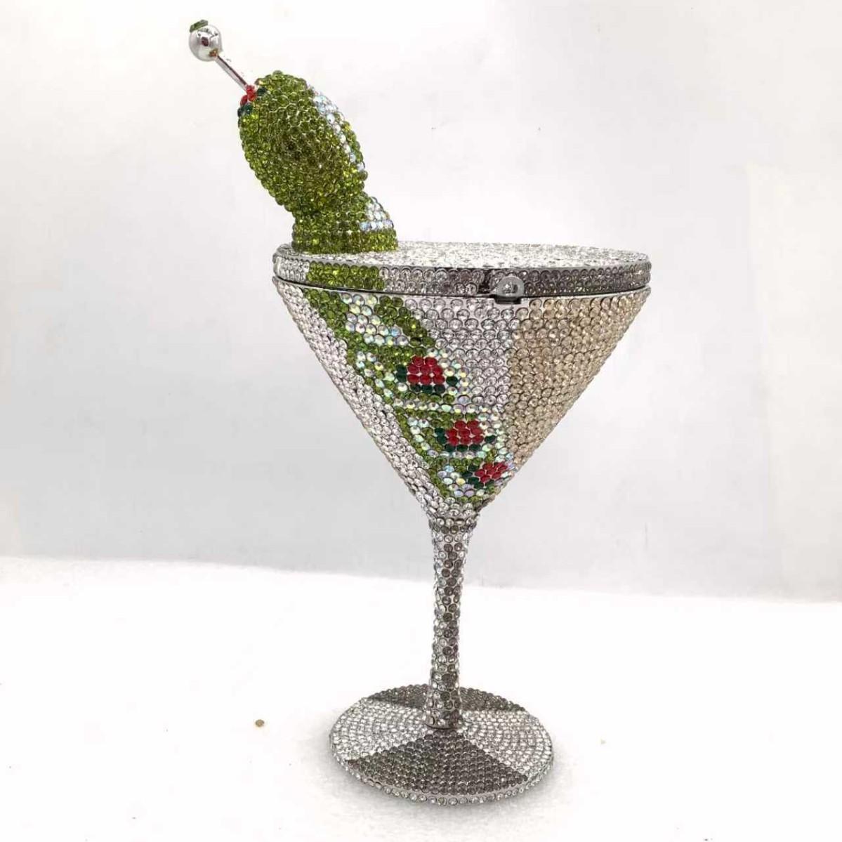 New Cocktail Glass Rhinestone Evening Bags