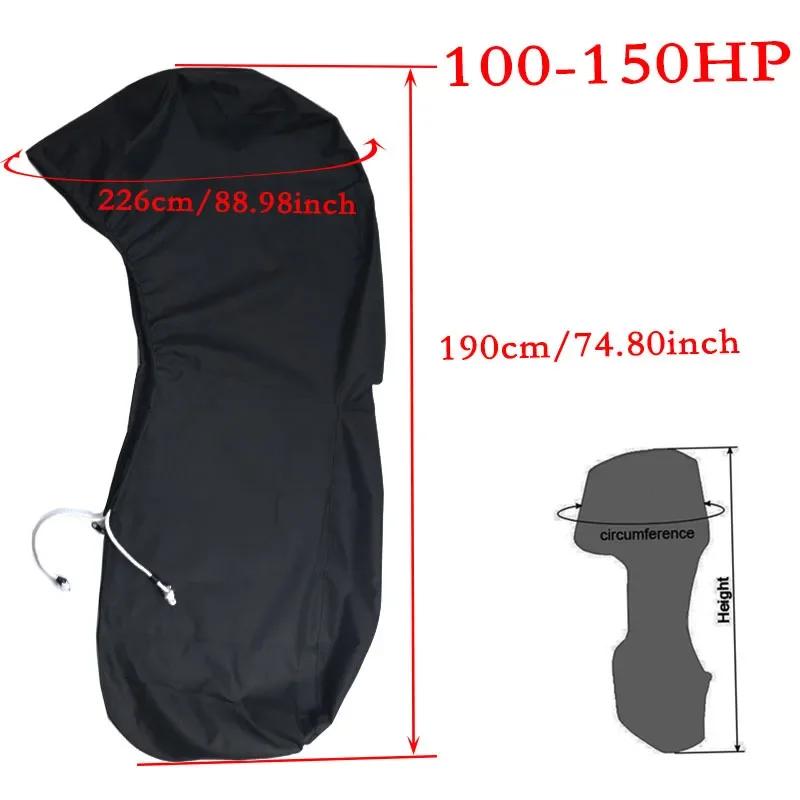 600D Boot Voll Außenbordmotor Motor Abdeckung Schutz Schwarz Für 6-225 PS Motor Wasserdicht Anti-scratch Sonnenschutz staubdicht
