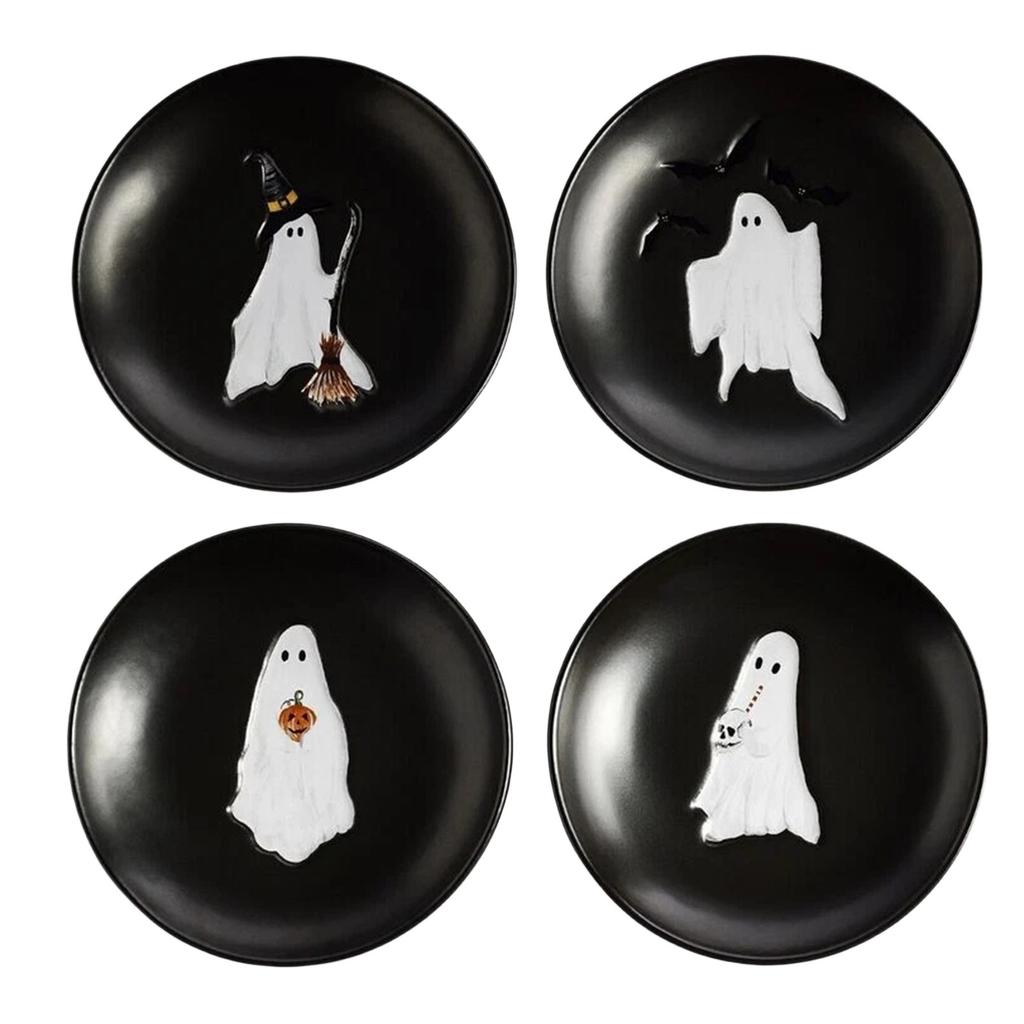 Plastic Horror Plates Set Of 4 6.75 Inch Halloween