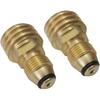 Set(2) Converts Propane LP Tank POL Service Valve To QCC Outlet Brass Refill Adapter