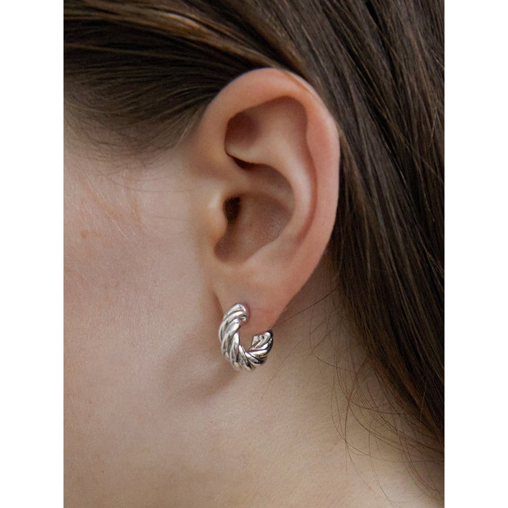 [Baiyer] (W) Rope Loop Hoop Earrings