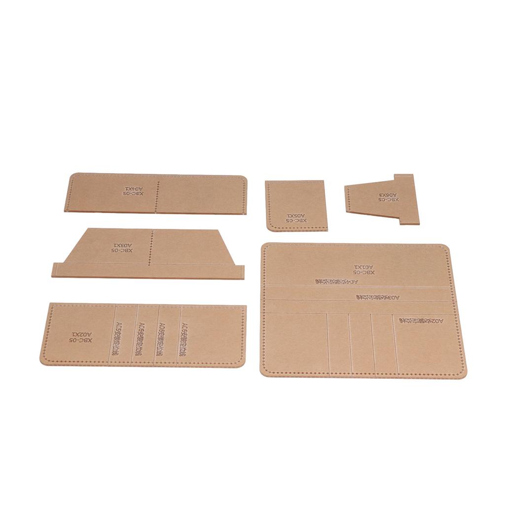 6Pcs Long Wallet Acrylic Template Accurate Cutting Distance Transparent Clear Layout DIY Acrylic