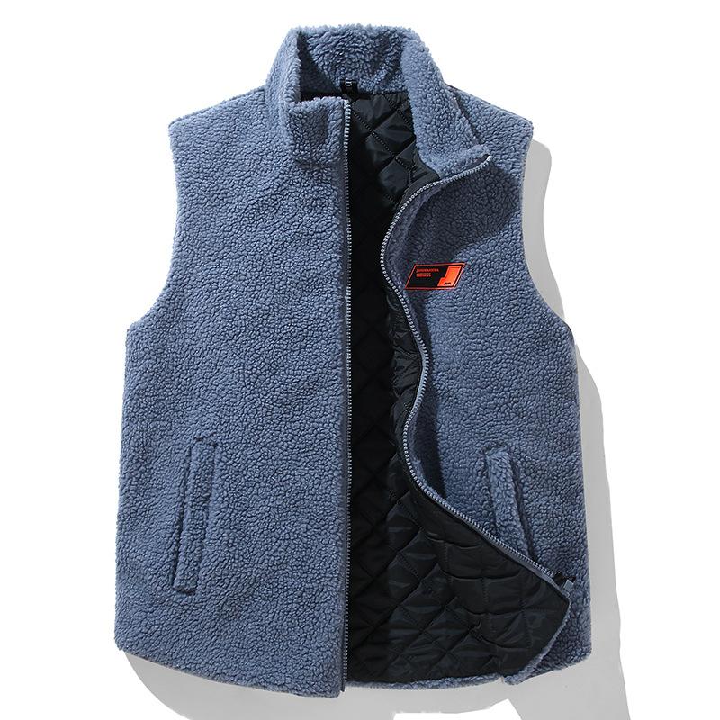 Men's Plus Size Lamb Velvet Vest Casual Plus Velvet Vest Plus Fat Oversized Cotton Vest 4XL-12XL