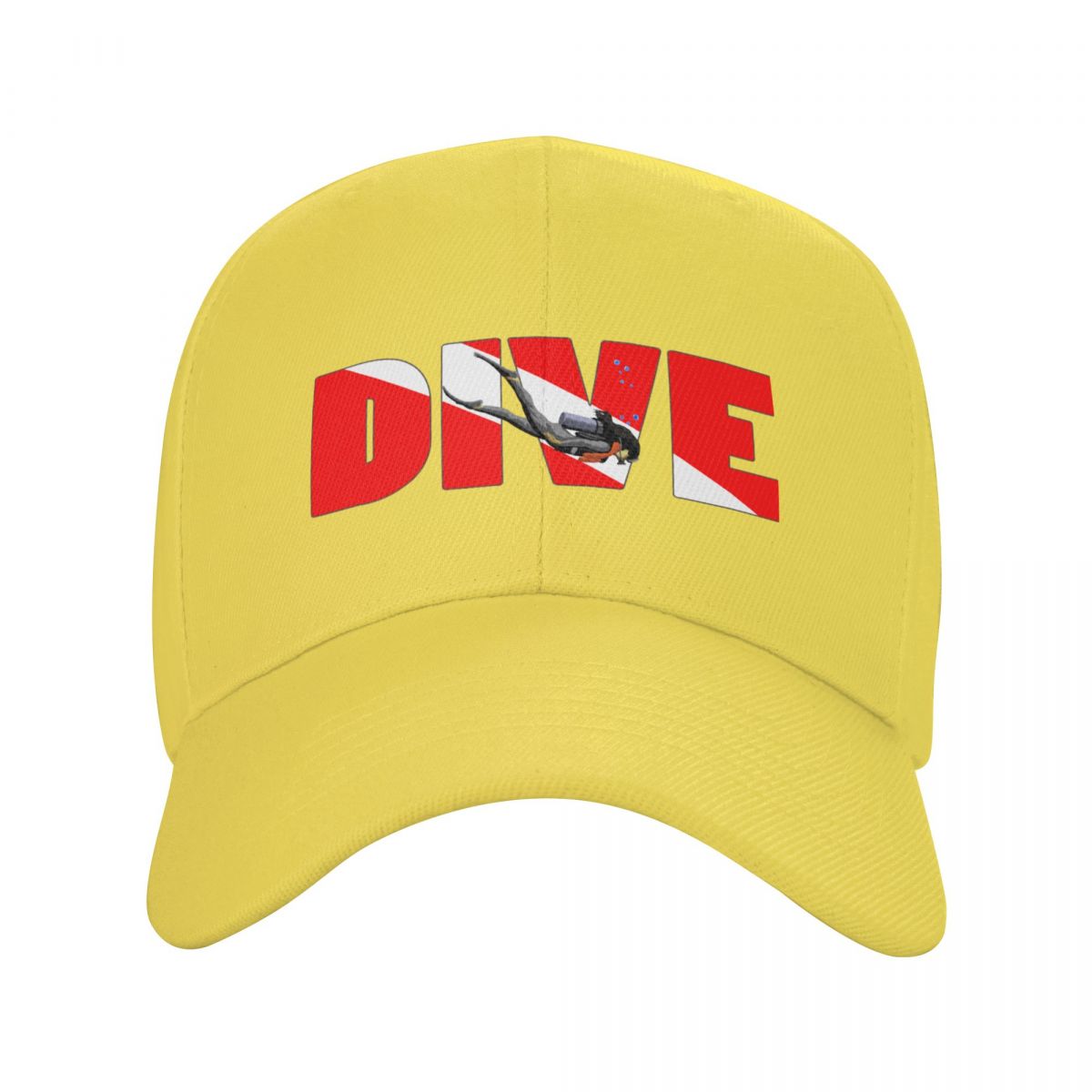 

Изготовленная на заказ бейсболка с флагом для подводного плавания и дайвером, уличная женская регулируемая кепка унисекс для дайвинга, шляпа для папы для влюбленных, летняя кепка Baseball Cap