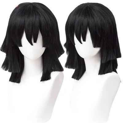 Wysokiej Jakości Peruka Cosplay Iguro Obanai Krótkie Czarne Stylizowane Włosy Odporne Na Ciepło Peruki Anime