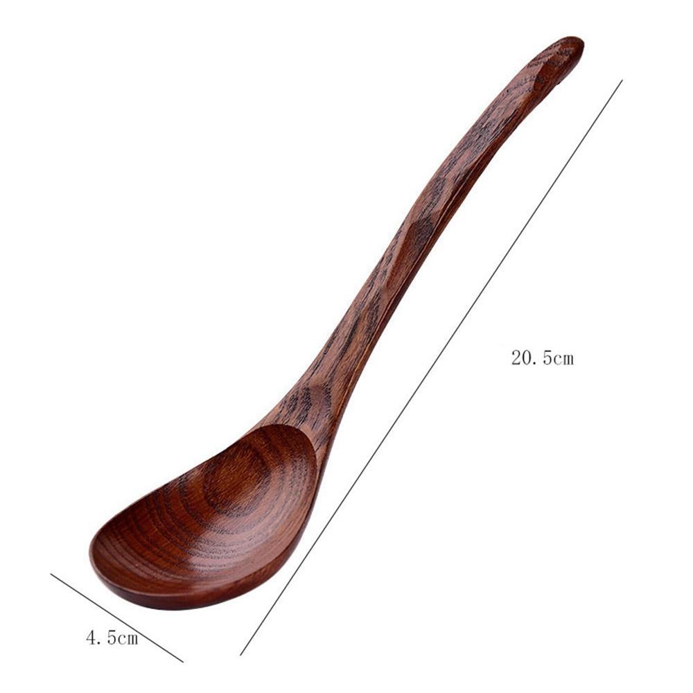 Kök Restaurang Dessert Långt Handtag Middagsbestick Köksredskap Träsked Soppsked