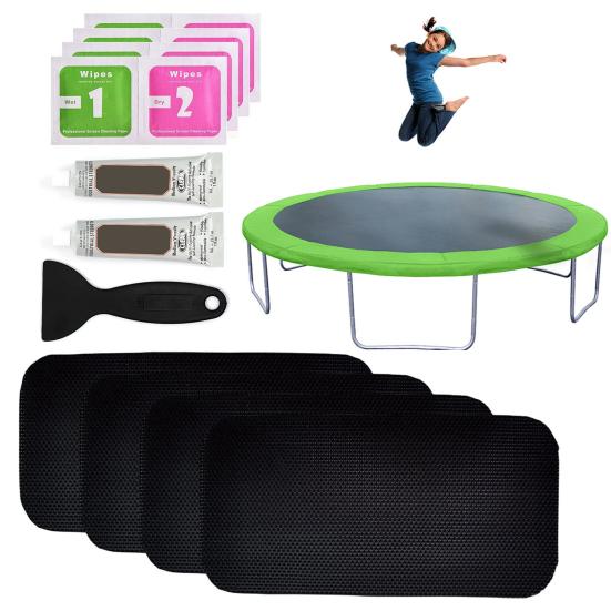1 Set Trampoline Mat Wear-resistant High Density Waterproof Repairing TPE Trampoline Patch Repair Kit Outdoor Sports