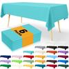 Homaxy Versatile Disposable Table Cloth  Plastic Waterproof Tablecloth Decorative Rectangle Table Covers of Party Camping Picnic