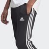 Adidas Essentials Fleece 3-Stripes Tapered Cuff Joggers Men Bottoms Black IB4030