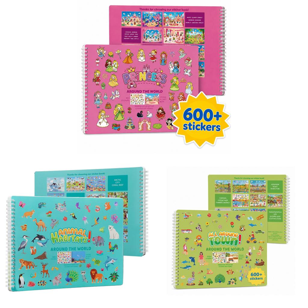 Childrens Traffic Sticker Book Coloring Activity Book With 600 Stickers For Ages 3 To 8