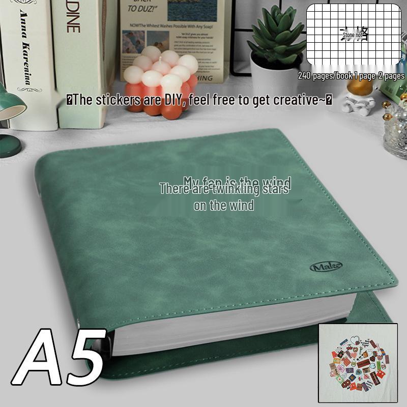 Notizbuch im Ins-Stil aus weichem Leder: B5 & A5 Leerer Tagesplaner für Schüler